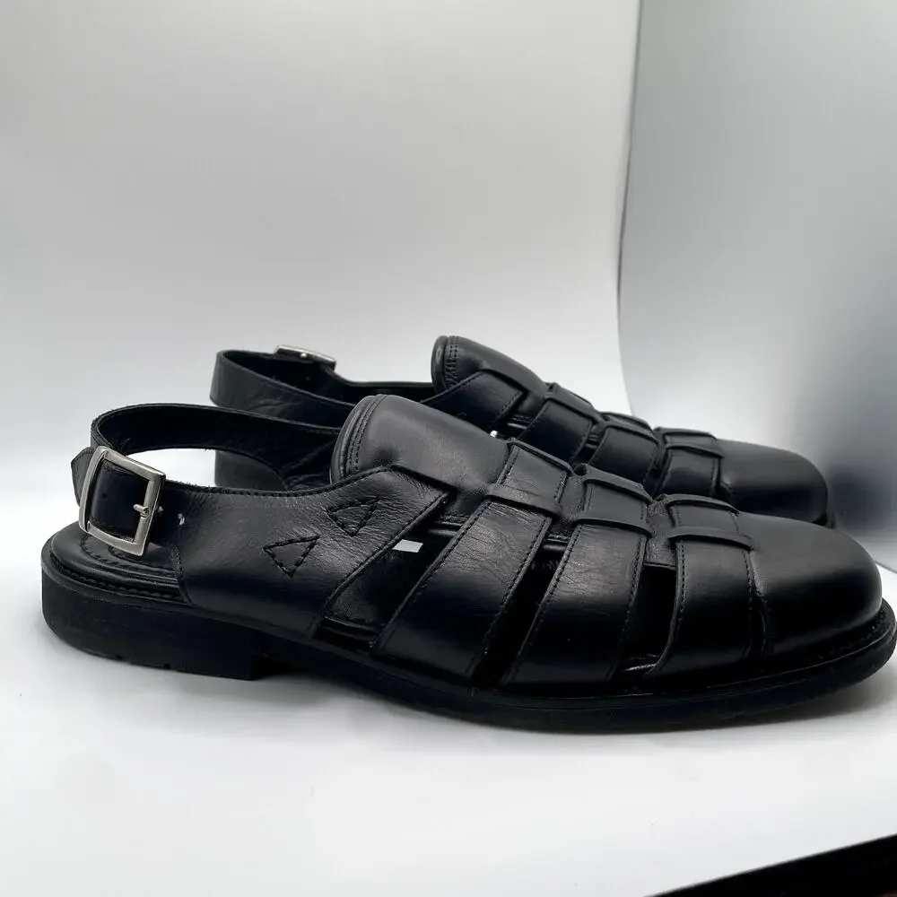 Allen Edmonds Men's Leather Fisherman Slingback Sandals 11 - Picture 10 of 14